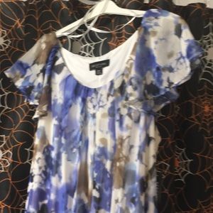 Perceptions dress flower abstract pattern size 20